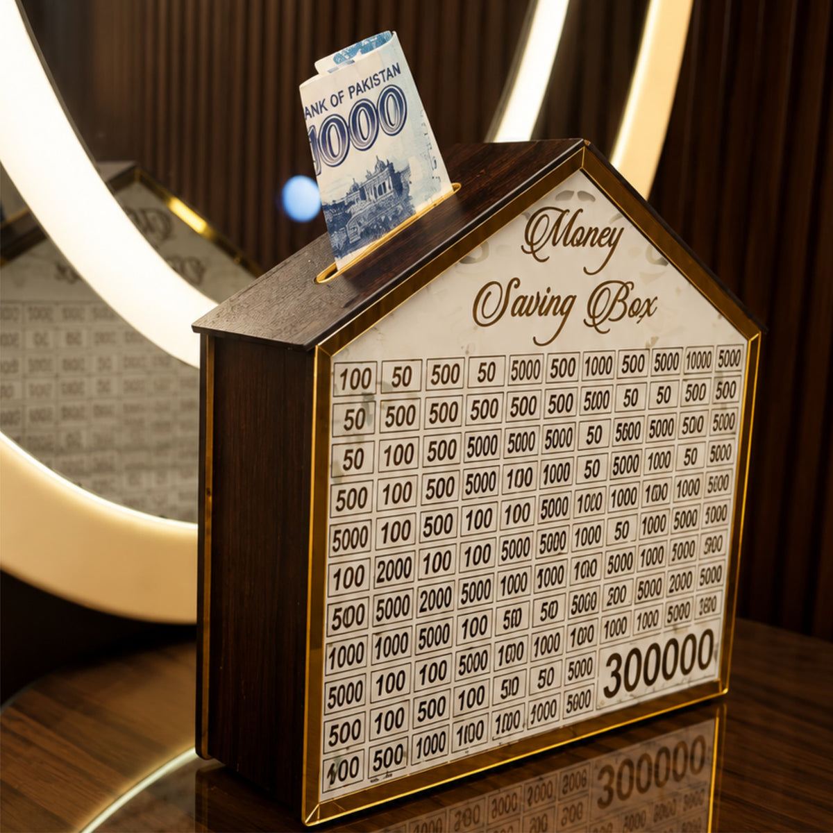 Money Saving Box – Wooden Money Saving Box with Acrylic Lid