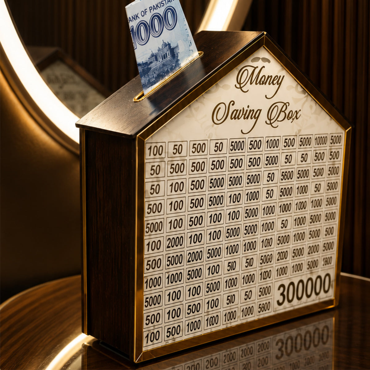 Money Saving Box – Wooden Money Saving Box with Acrylic Lid