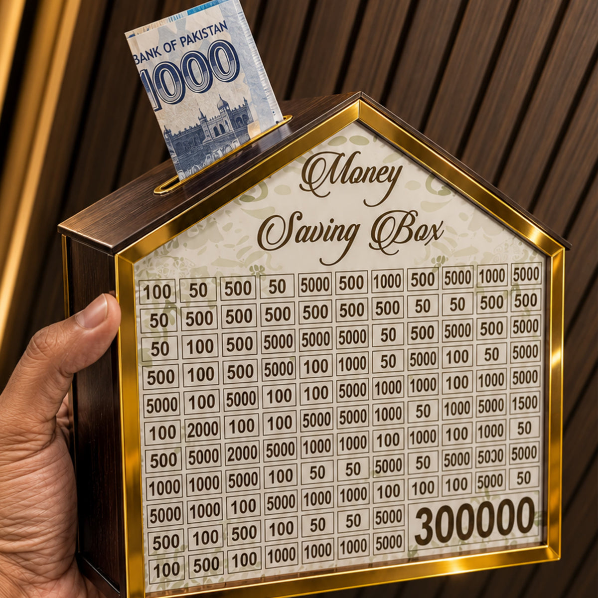 Money Saving Box – Wooden Money Saving Box with Acrylic Lid